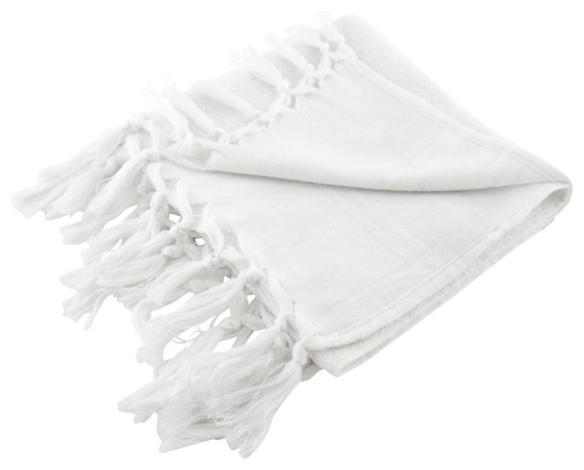 Guest Hand Towel Canvas Light Terry, Set of 2, White