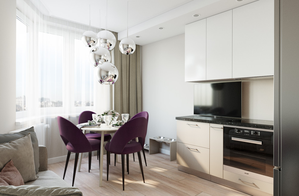 Дизайн двухкомнатной квартиры в лавандовых акцентах