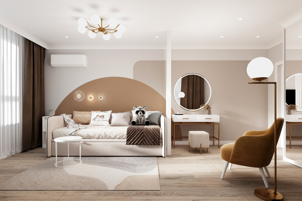 Спальня молодой девушки на стадии реализации