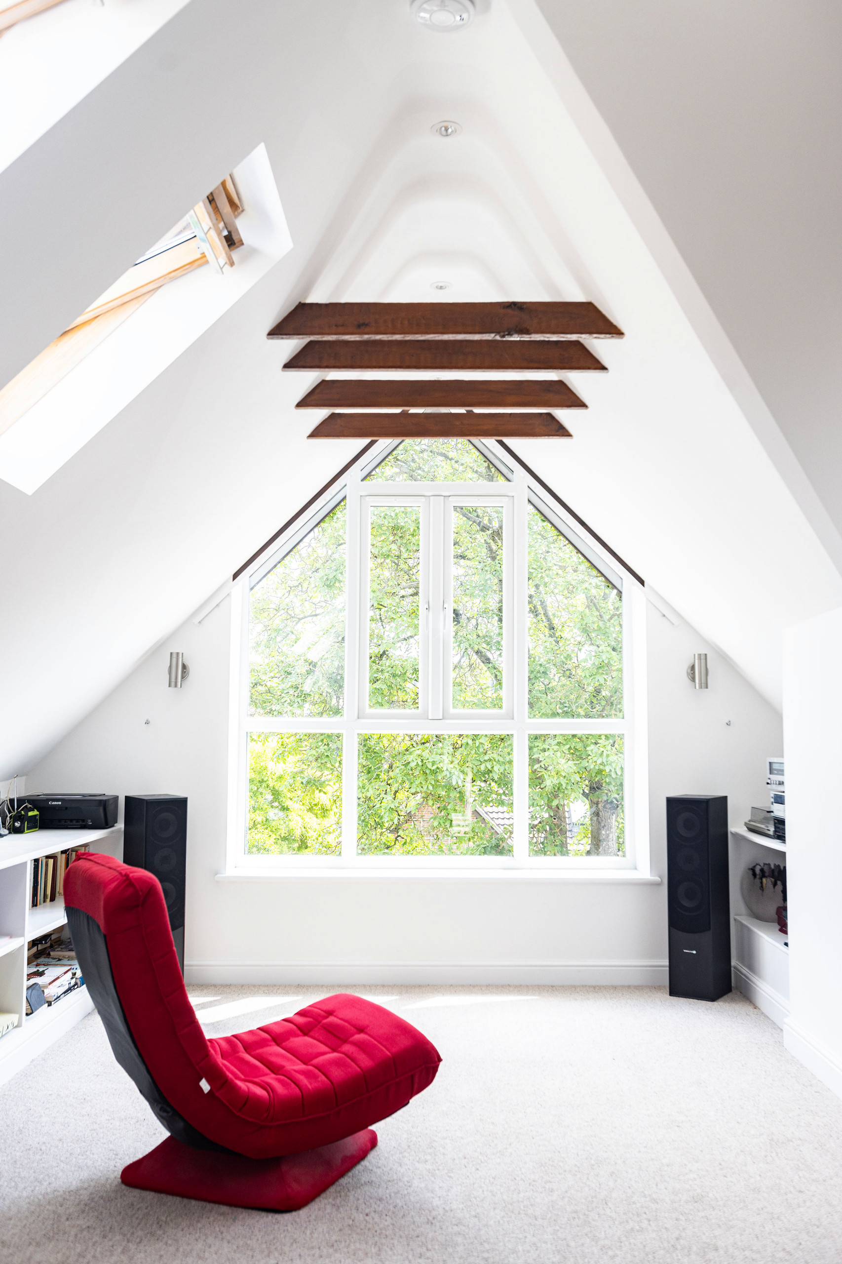 View of feature glazing and first floor living space