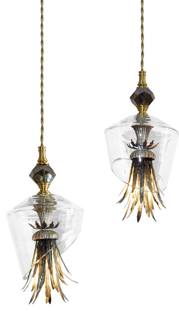 Luna Bella Achilles Pendant In Smoke Cut Gl Luna Bella Achilles Pendant In Smoke Cut Gl