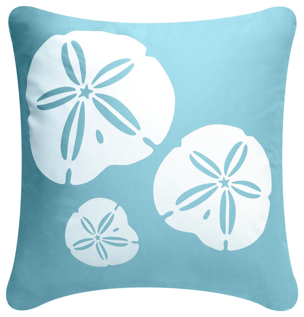Sand Dollar Eco Coastal Throw Pillow Cover Beach Style Decorative Pillows by Wabisabi