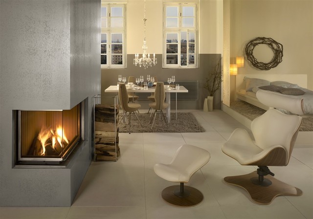 Kamine - modern contemporary-living-room