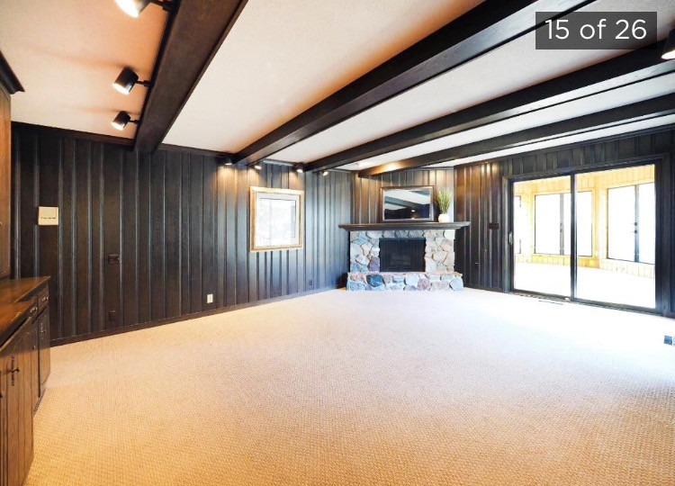 ISO paint suggestions to lighten up a room with dark wood paneling