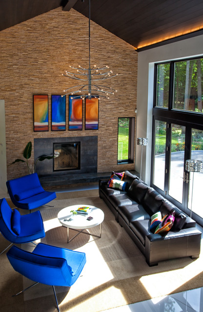 Weekend Home in Upstate NY trendy-dagligstue