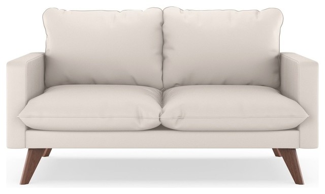 Jaxson Sofette Vegan Leather Midcentury Loveseats By Nyekoncept