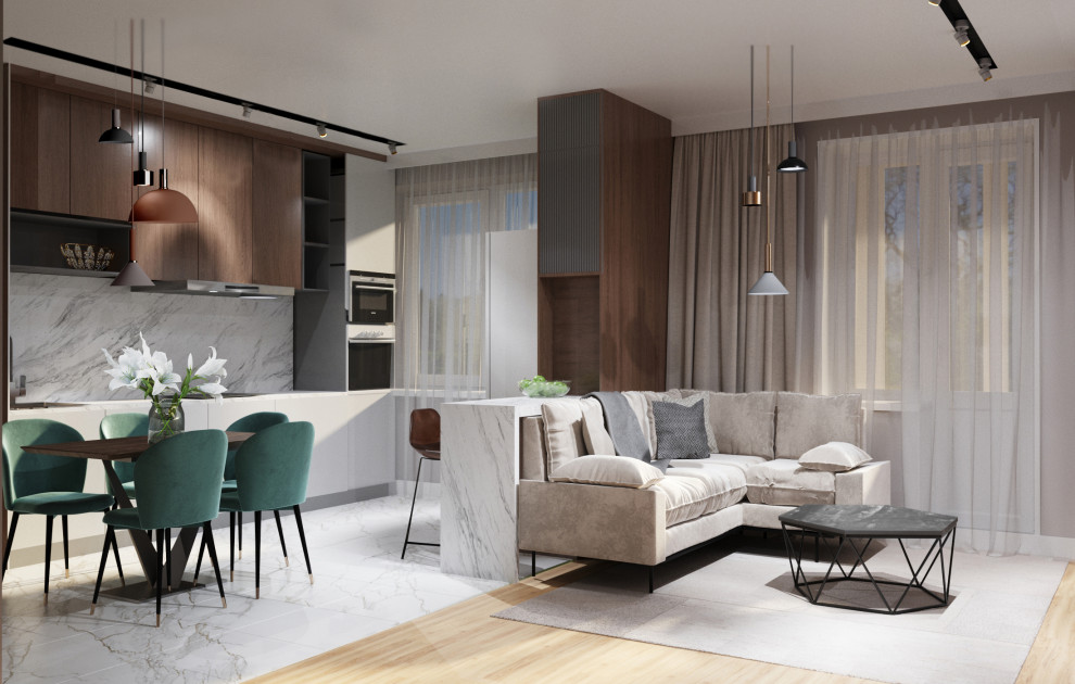 Дизайн-проект двухкомнатной квартиры в новостройке