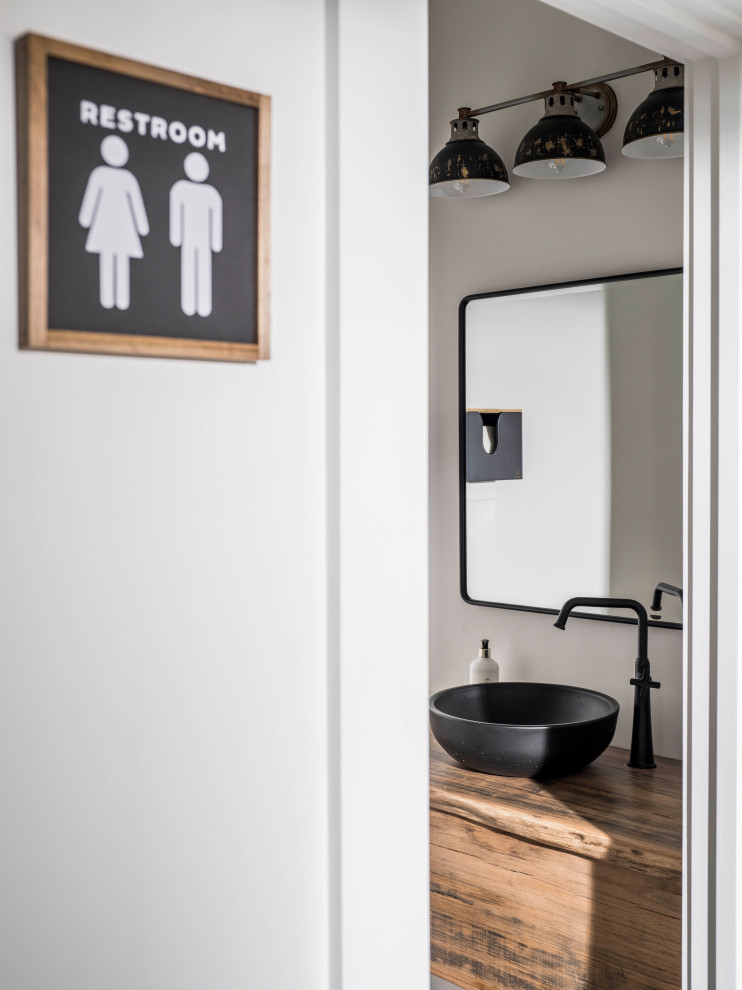 Inspiration for a rustic home design remodel in Boston