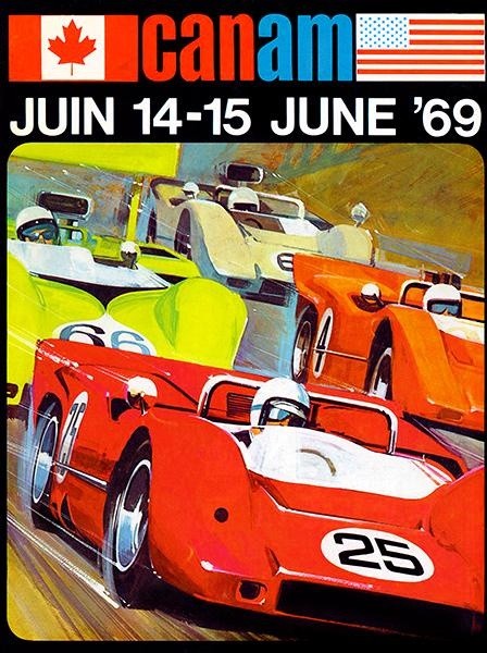 Laguna Seca Raceway 1972 Can-Am Advertising Poster