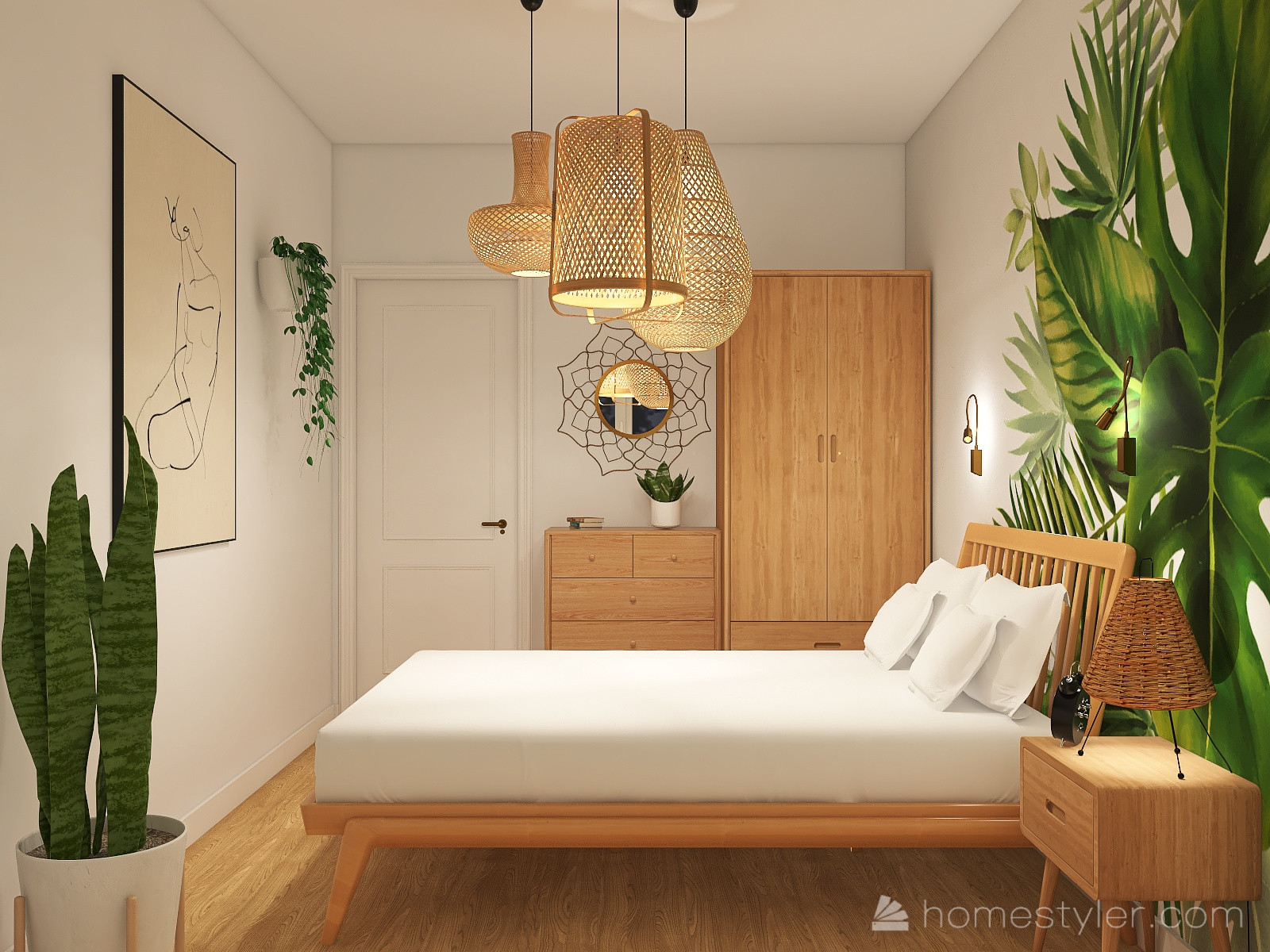 Гостевая спальня в экостиле