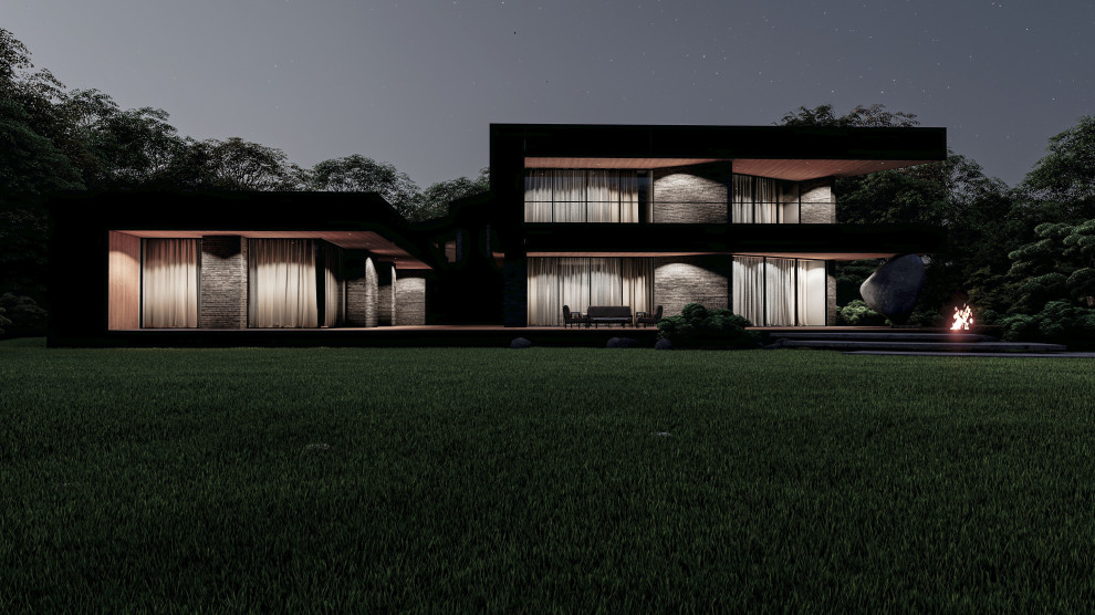 Архитектурный проект коттеджа со зданием SPA