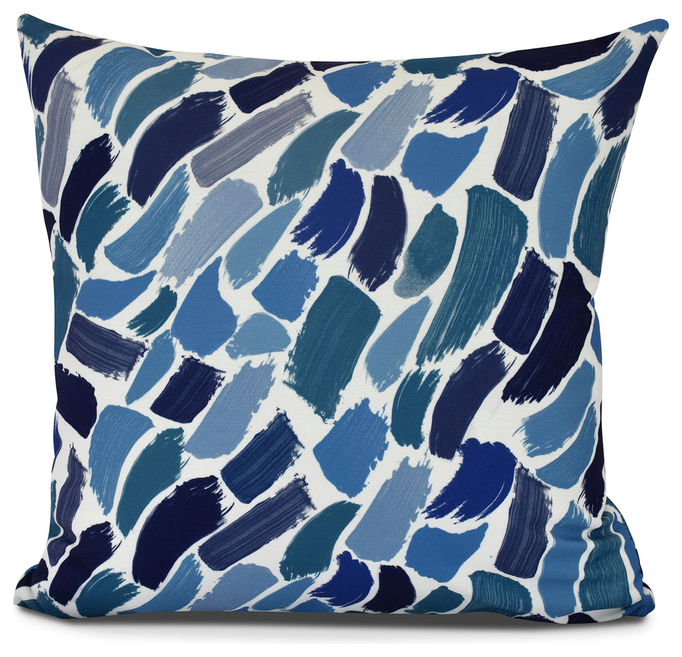 Wenstry, Geometric Print Pillow, Blue, 20" x 20"
