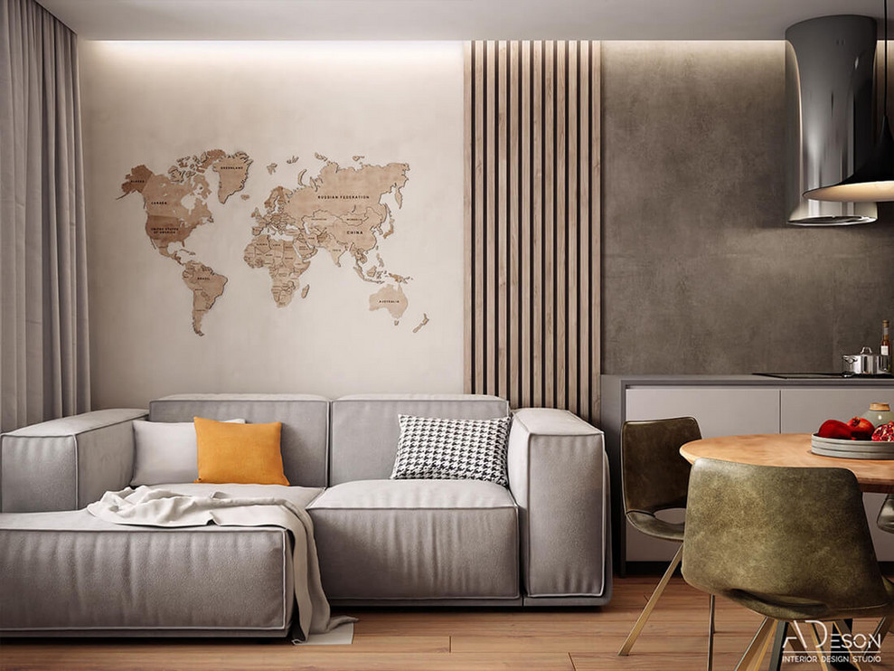 Бетон и дерево