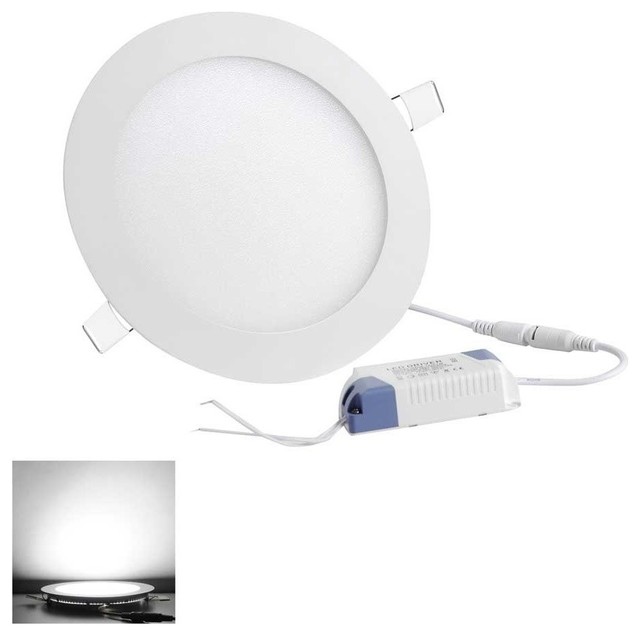 ENSEC 15W LED Panel Down Light Ceiling Recessed Round Kitchen Living Room Lamp 