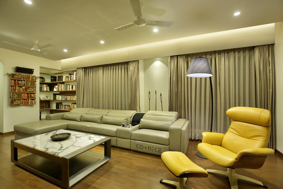 Photo of a modern family room in Ahmedabad.