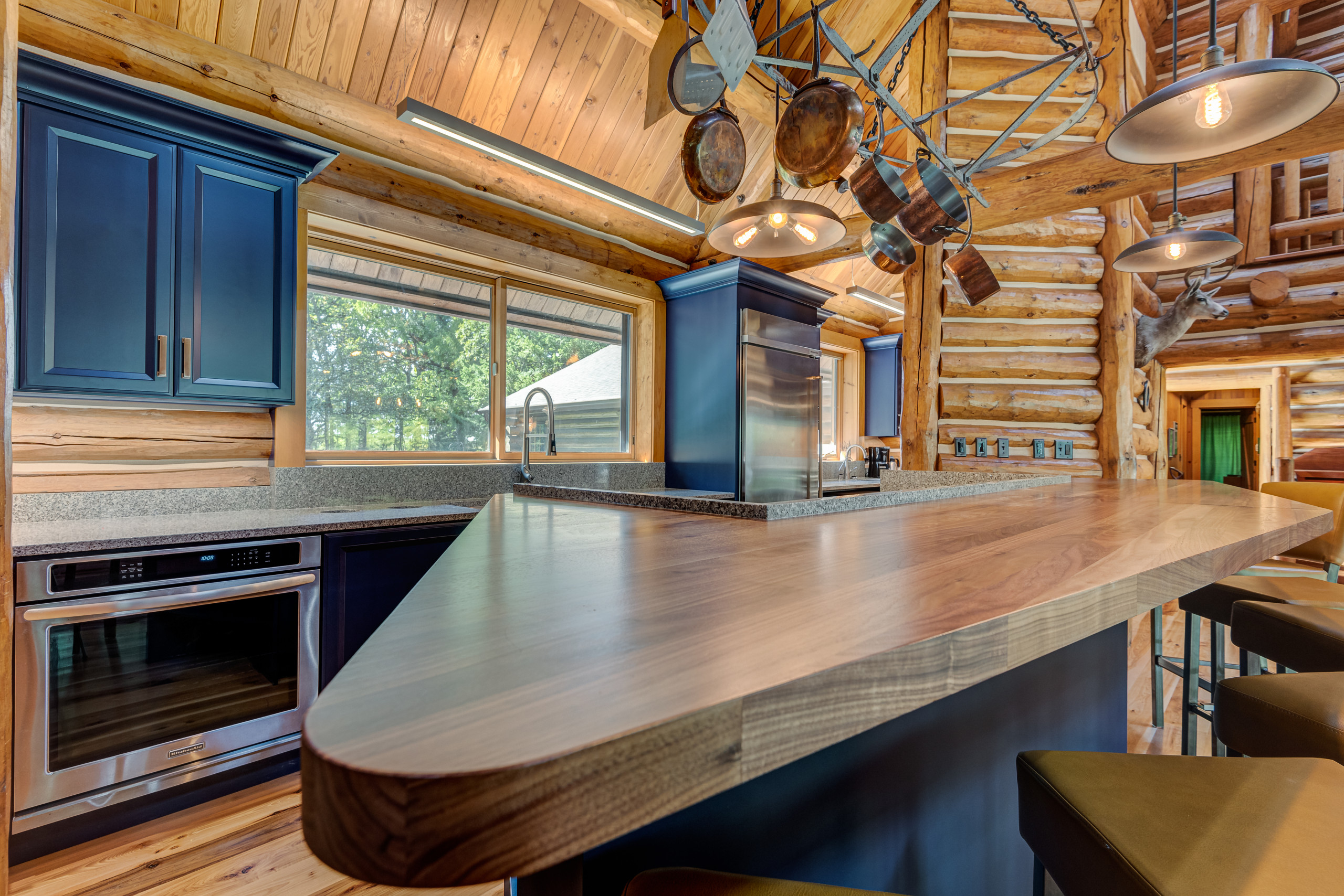 Modern Log Cabin Kitchen