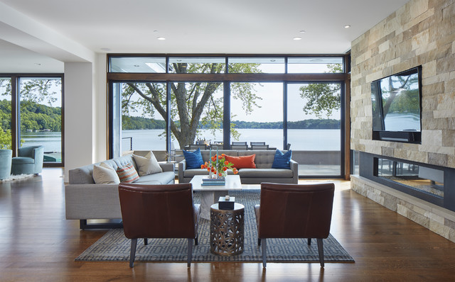 Christmas Lake Contemporary modern-wohnbereich