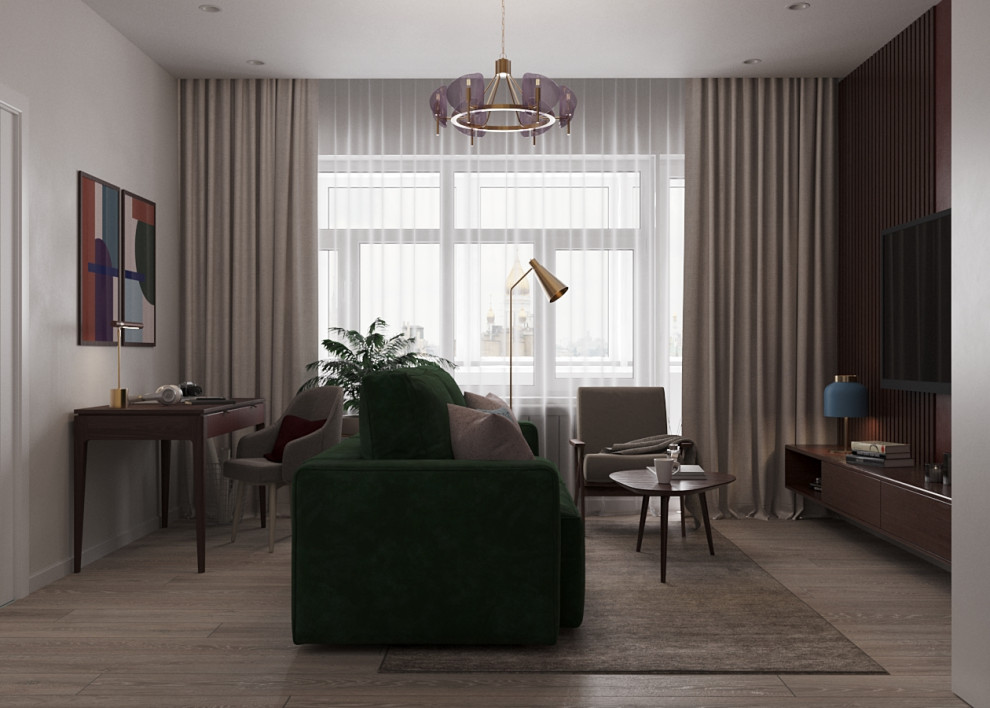 Гостиная с цветовыми акцентами