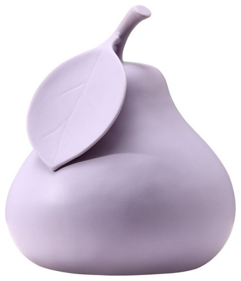 Purple Ceramic Pear Sculpture