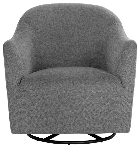 Silvana Glider Lounge Chair Belfast Koala Grey, Grey Transitional