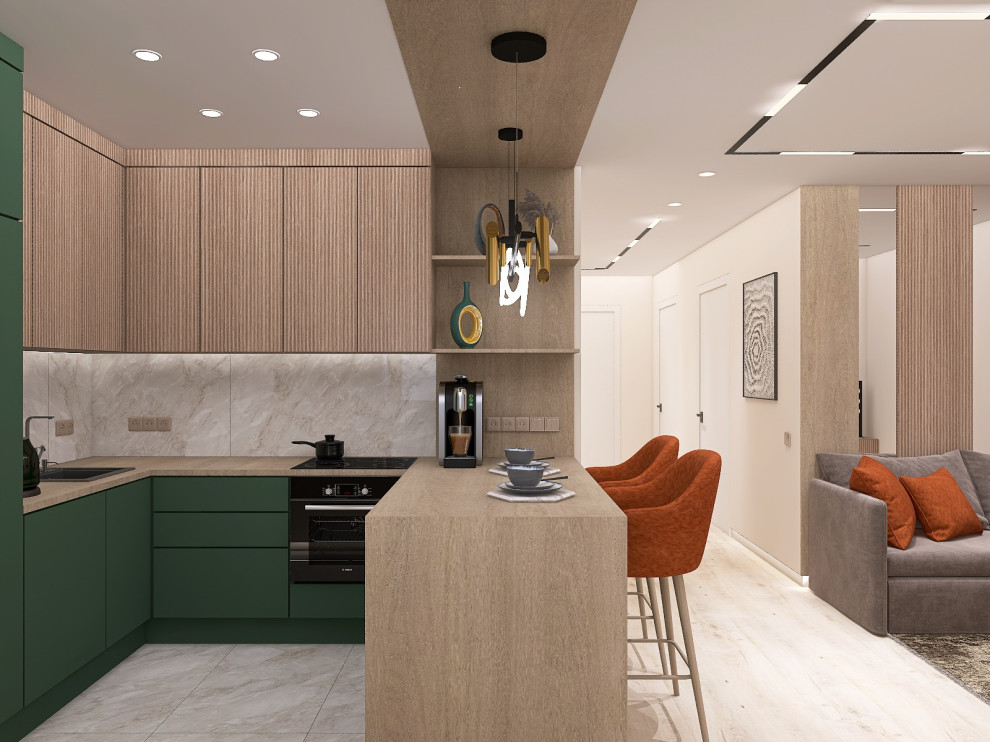 Дизайн-проект квартиры  частично 30,9 кв.м.  для молодой пары с ребенком