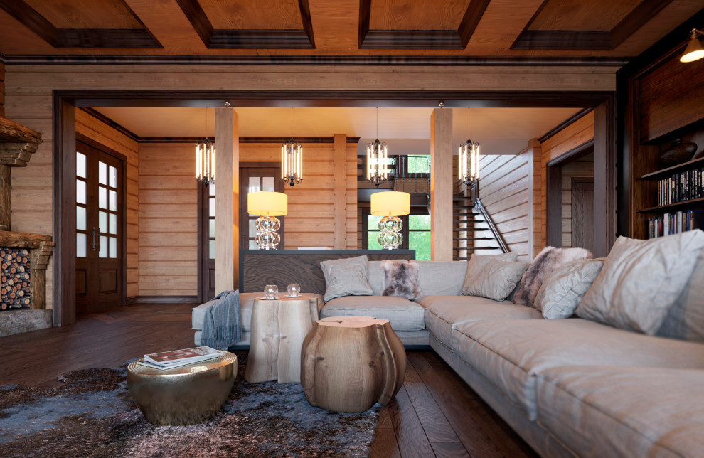 Проект интерьера в Деревянном доме в Подмосковье