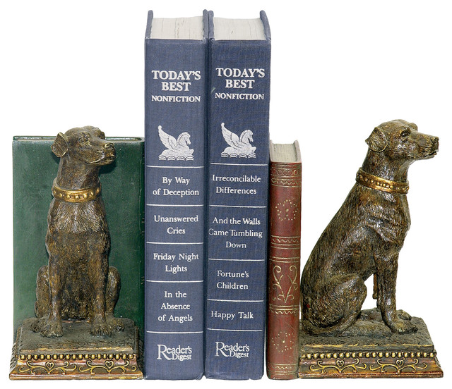 Sterling Furnishings 91-2629 Pair Chocolate Lab Bookends
