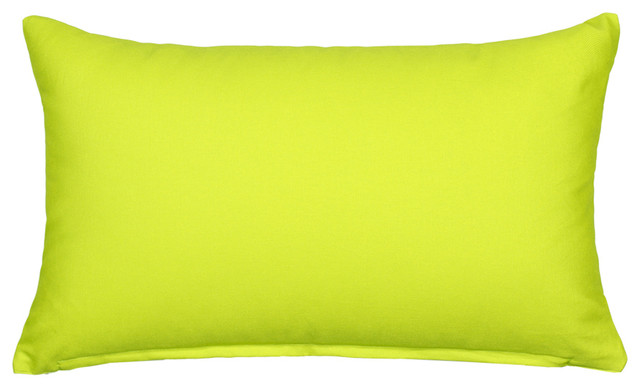 Solid Lime Green Accent, Throw Pillow Cover, 12"x20"