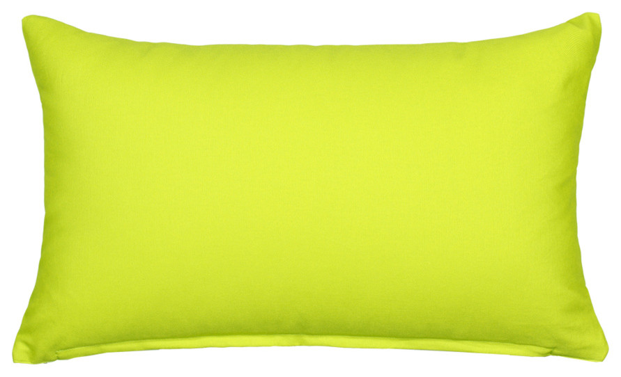 Solid Lime Green Accent, Throw Pillow Cover, 12"x20"