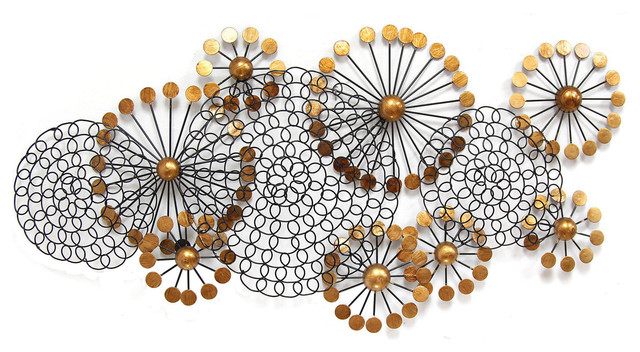 Metal Circle Wall Art stratton home decor spiral circles wall decor - midcentury - metal Metal Circle Wall Art stratton home decor spiral circles wall decor - midcentury - metal