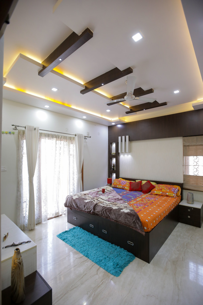 This is an example of a world-inspired bedroom in Bengaluru.