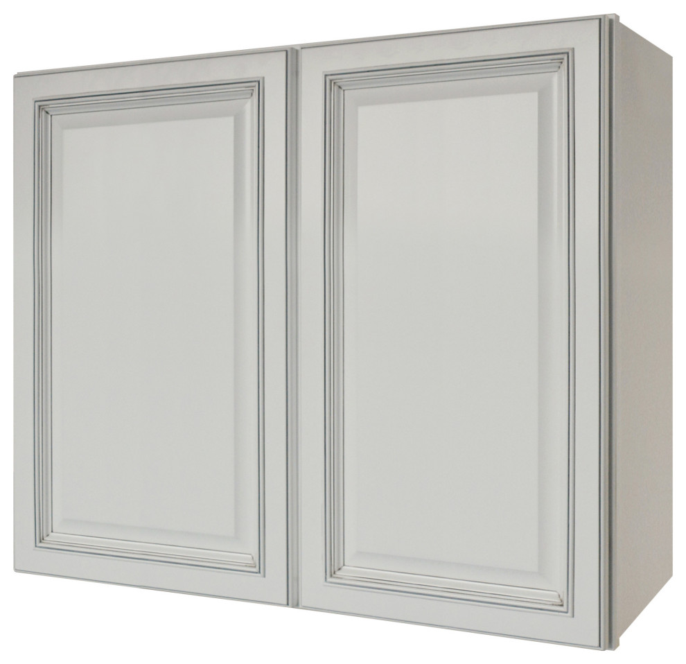Sunny Wood RLW3630-A Riley 36"W x 30"H Double Door Wall Cabinet - White