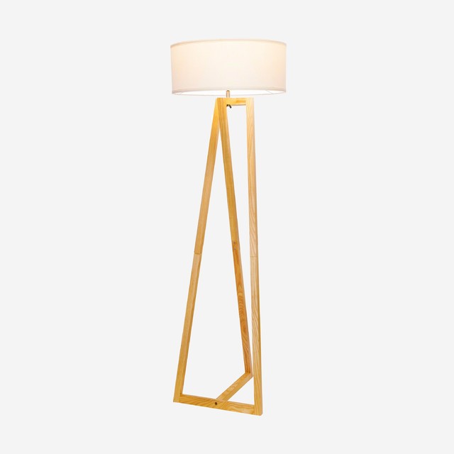 Brightech Z Wood Tripod Led Floor Lamp