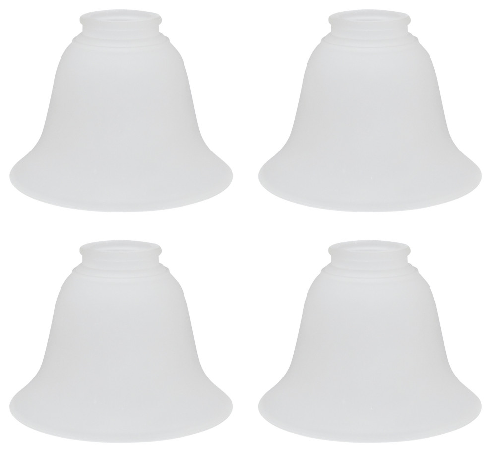 Aspen Creative 23023-4 Replacement Bell Shaped Frosted Glass Shade 4 Pack