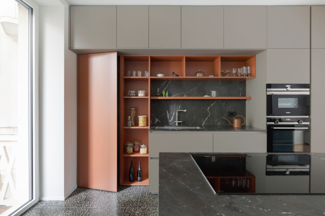 OpenSpace & BigScreen Apartment contemporary-kitchen