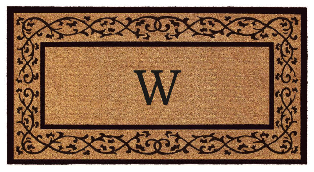 Calloway Mills Abbington Monogram Doormat, 36"x72", Letter W