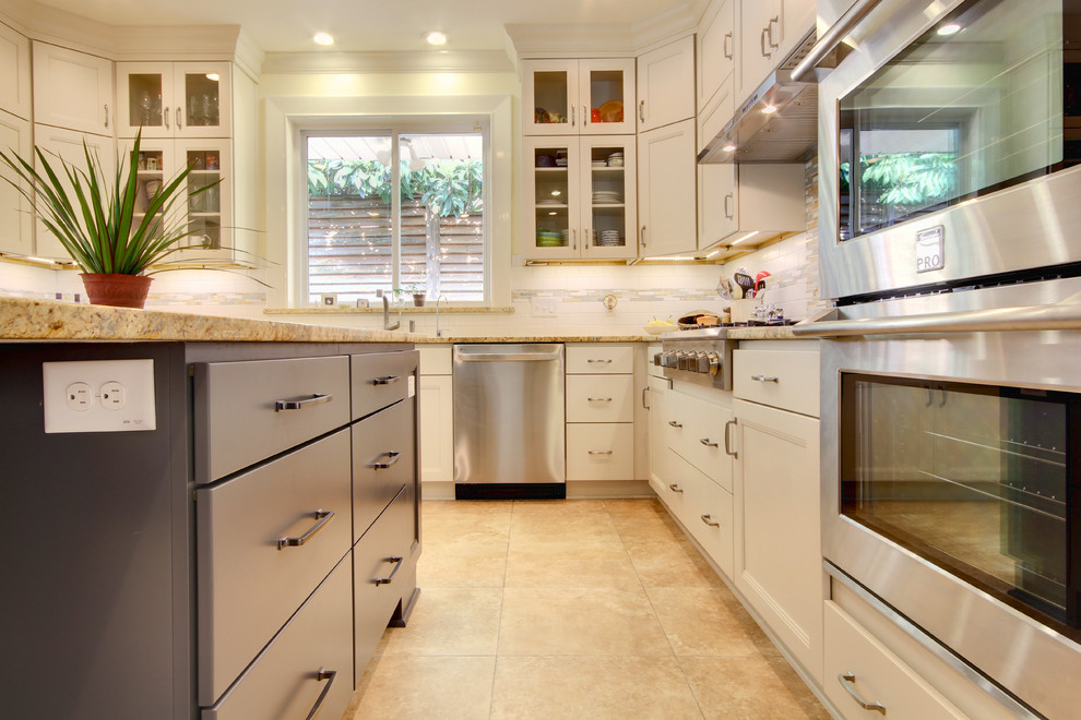 Inspiration for a transitional kitchen remodel in Miami