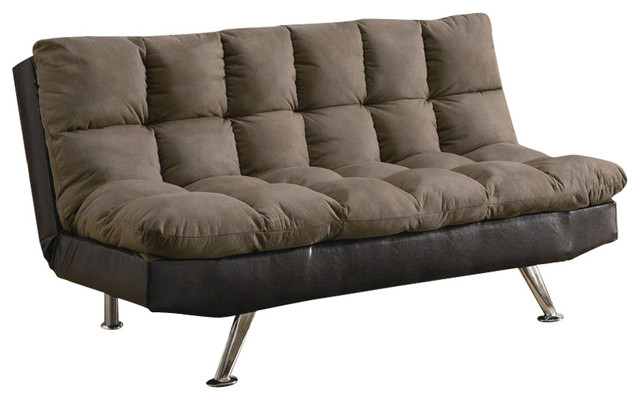 Contemporary Microfiber Vinyl Sofa Bed Brown Midcentury Futons Contemporary Microfiber Vinyl Sofa Bed Brown