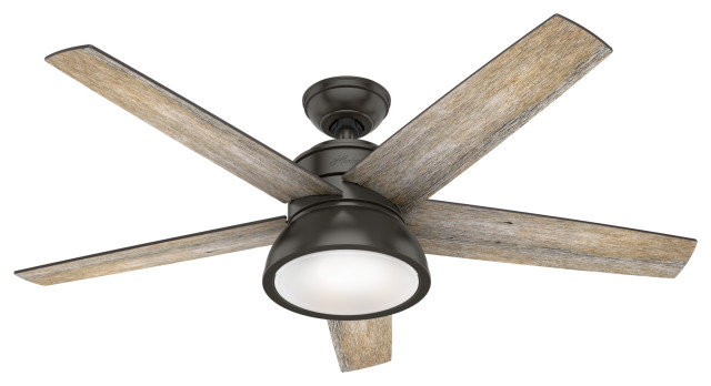Noble Bronze Hunter Fan Company Stockbridge 70" Indoor Ceiling Fan w/ LED Light 