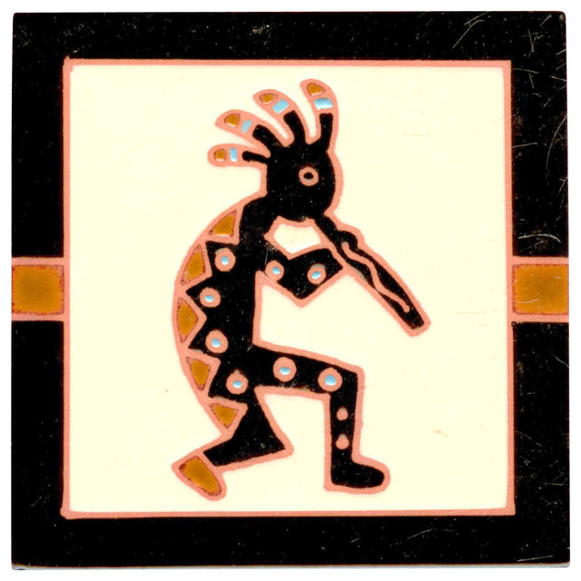 Kokopelli Flute Player Coaster Decorative Tile 4 X4 Square Kokopelli Flute Player Coaster Decorative Tile 4 X4 Square
