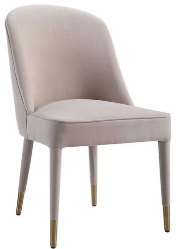 Uttermost Brie Armless Chair, Champagne Set of 2