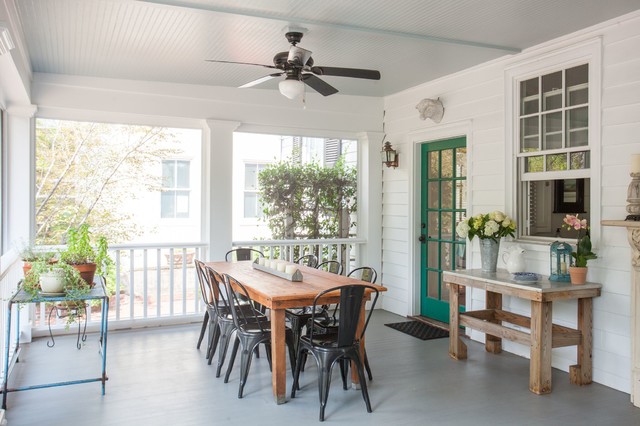 A Porch & Backyard Perfect for Entertaining shabby-chic-style-portico