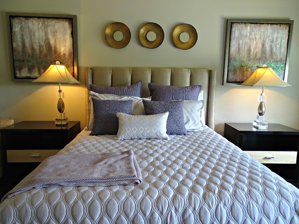Inspiration for a transitional bedroom remodel in Miami