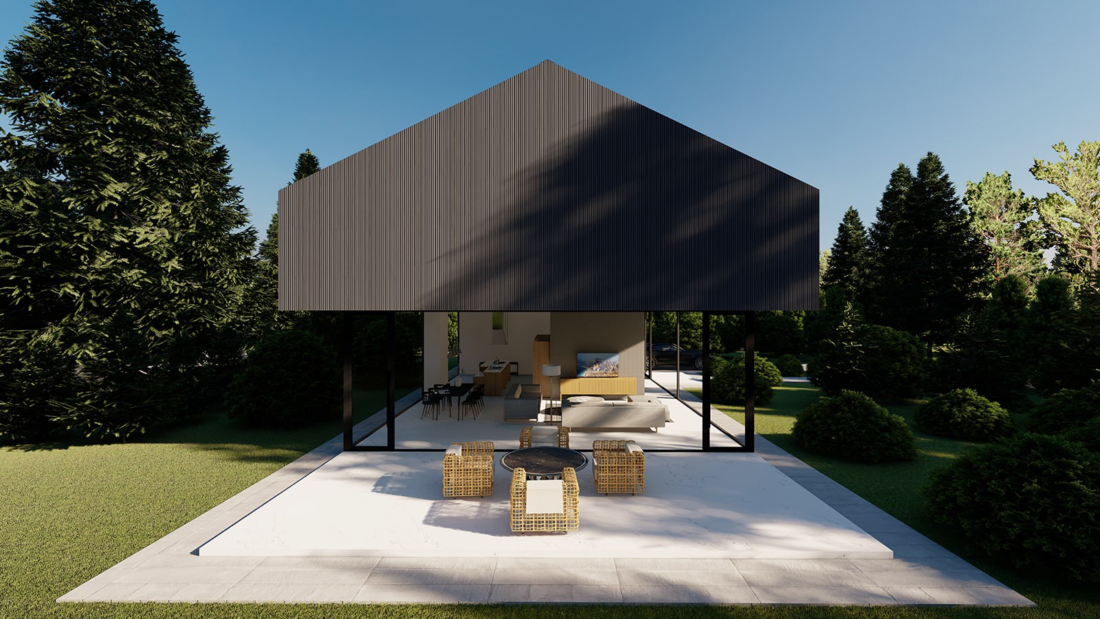 Дом для семьи из 4-х человек и кота