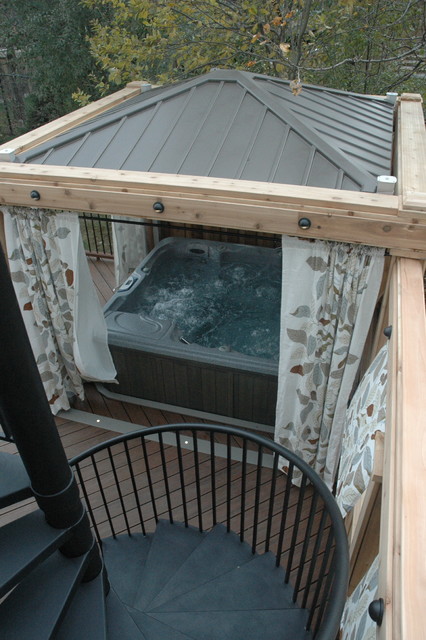 The Spiral Staircase Deck contemporary-terrace