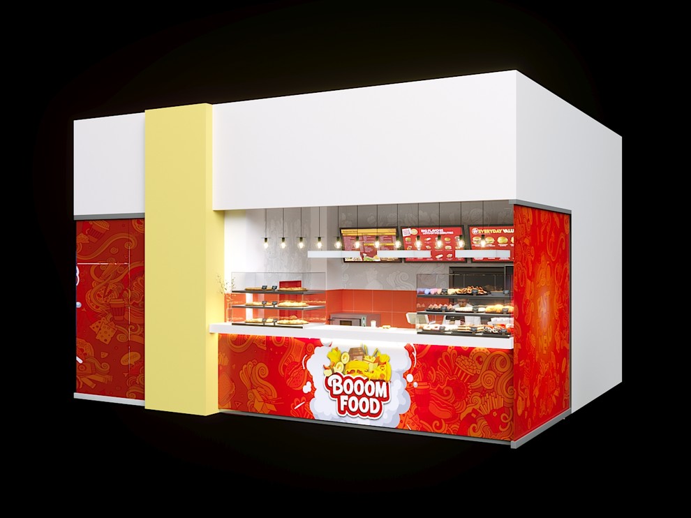 Дизайн торговой точки на фудкорте г. Москва