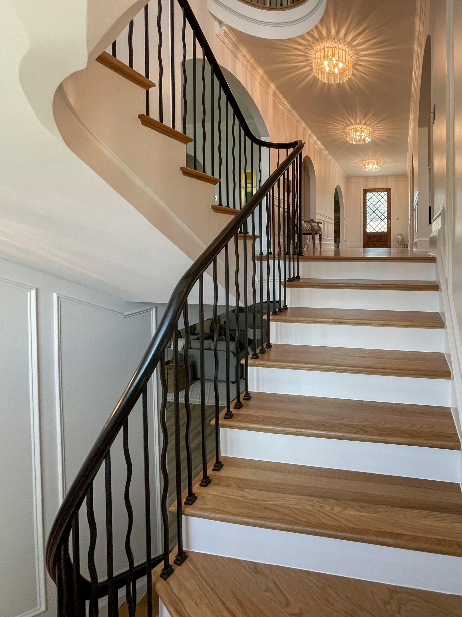 106_Modern Balustrade System Meets Traditional Winding Stairs, Aldie VA  20105