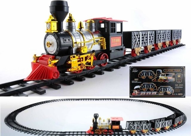 Dynamic Train Set 20-Battery Operated and Animated Classic Train Set With Sound ...