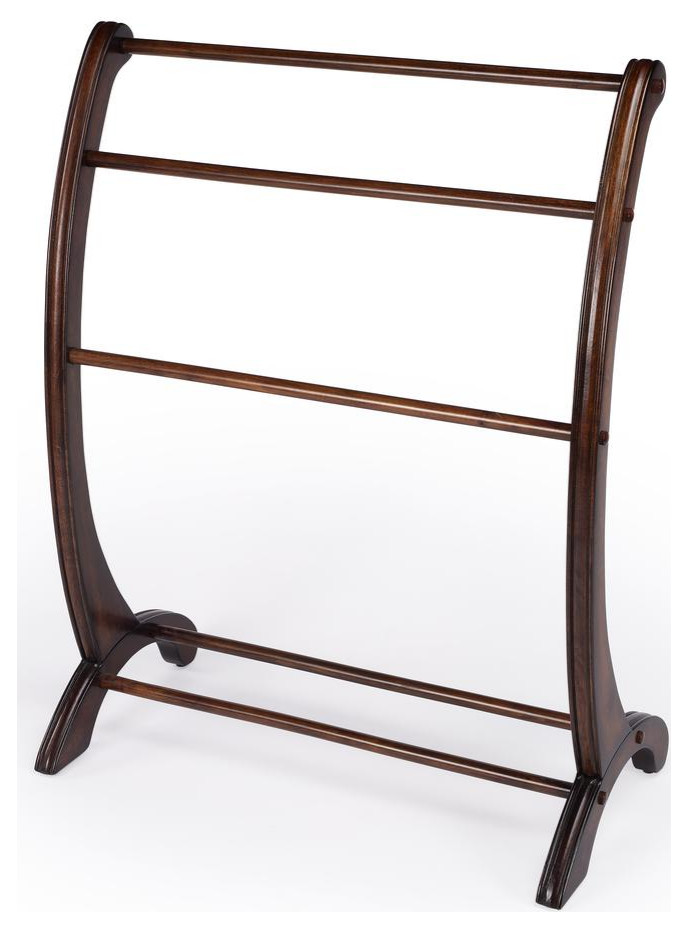 Nathaniel Cherry Blanket Stand - Transitional - Blanket And Quilt Racks ...