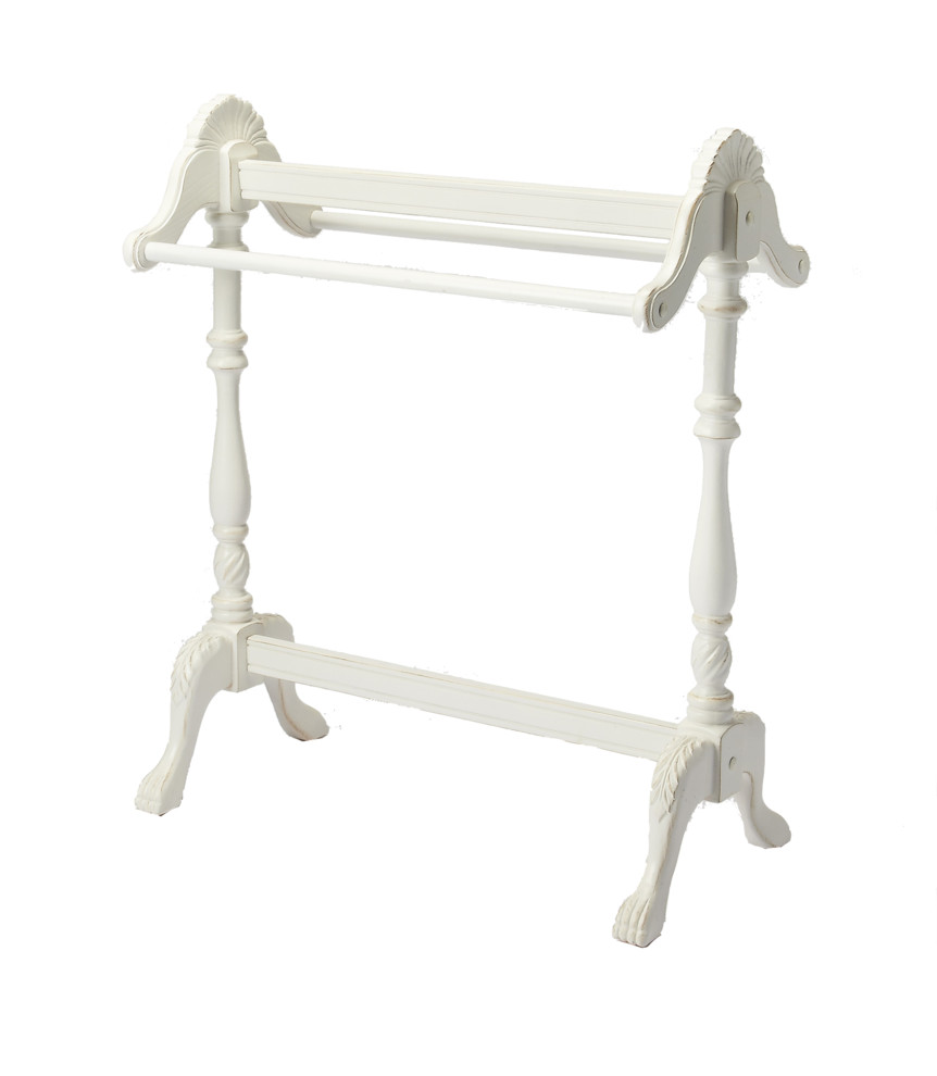 BUTLER JOANNA COTTAGE WHITE BLANKET STAND Traditional Blanket And